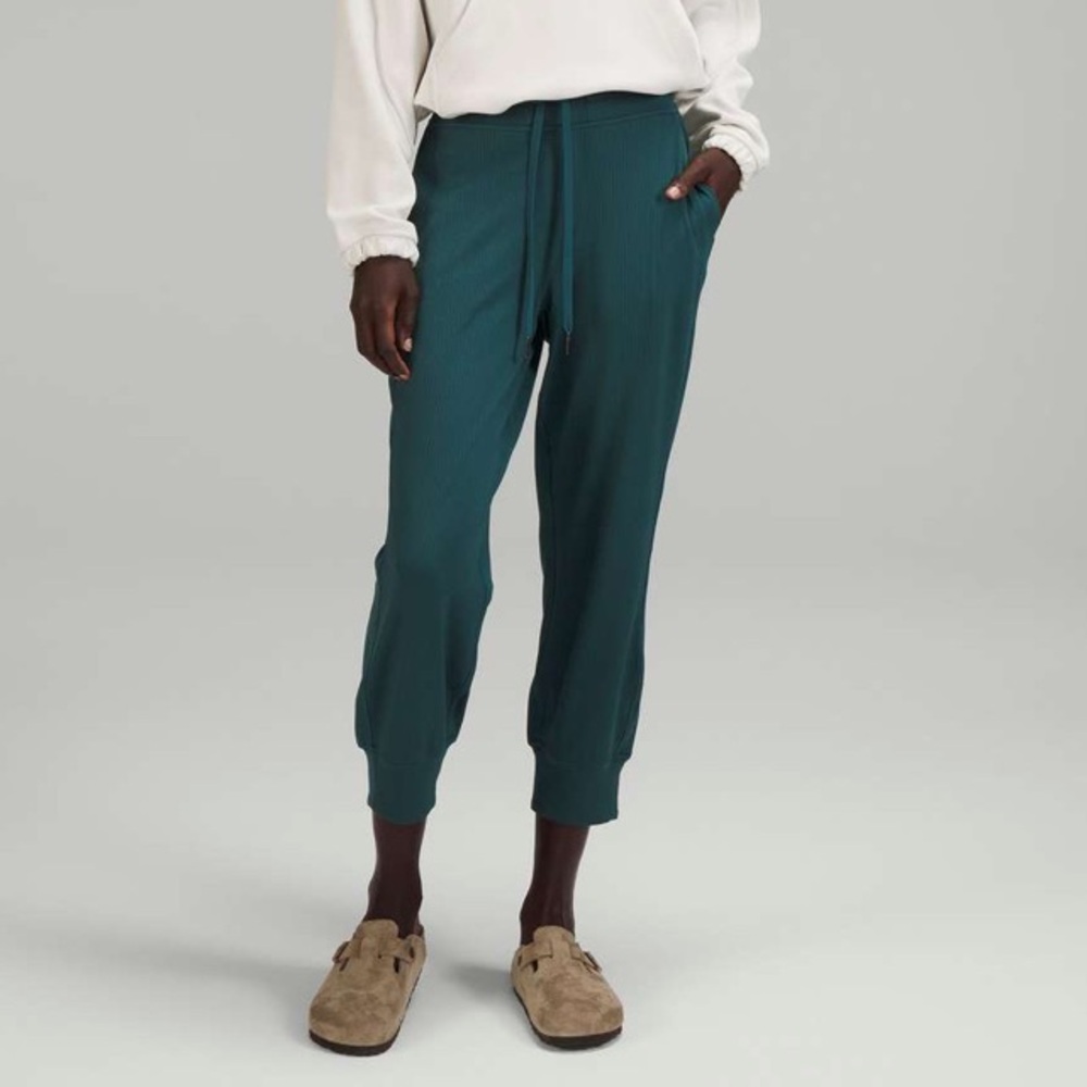 Lululemon Ready To Rulu Ribbed Joggers High Rise 24in Casual Green Jasper 6